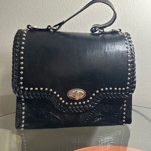 Elegant Black Leather Handbag
